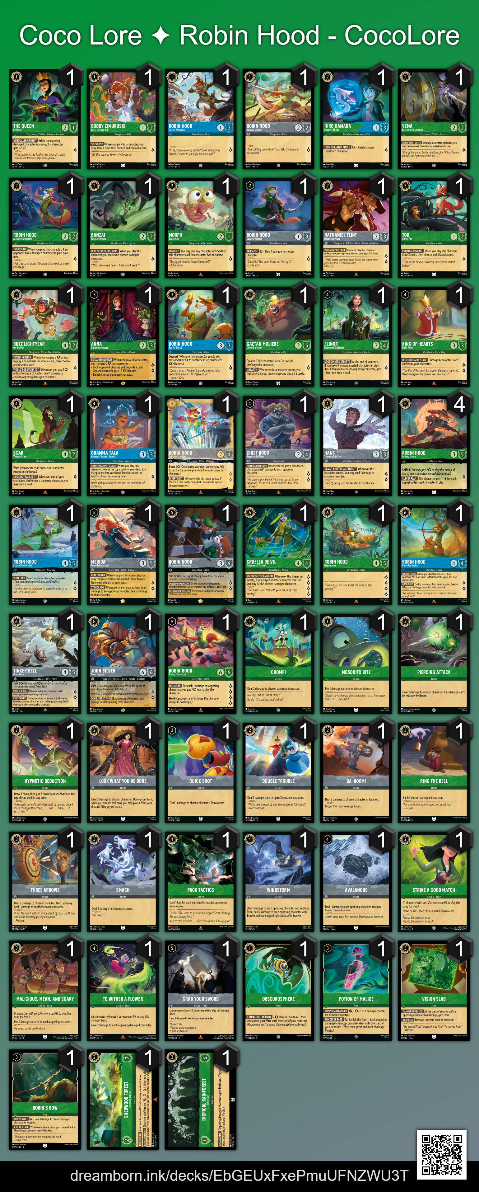 Robin Hood Coconut deck list, Aug 23, 2026
